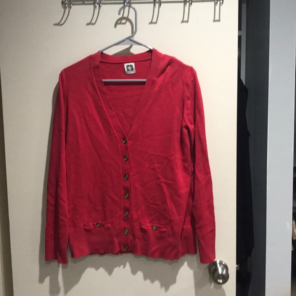 Anne Klein cardigan in red